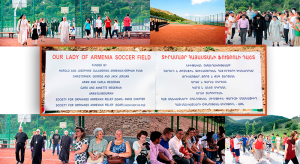 A soccer field at the Our Lady of Armenia Summer Camp in Tsaghgadzor