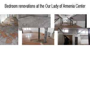 Bedroom renovations at the Our Lady of Armenia Center