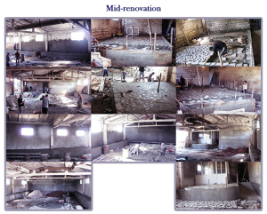 Mid construction of a hippotherapy arena at Kharberd Orphanage