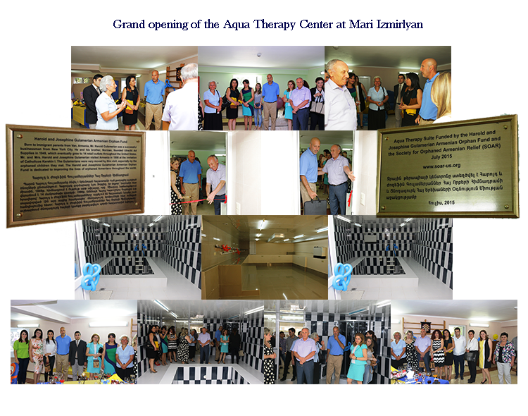 Grand opening of the Aqua Therapy Center at Mari Izmirlyan Orphanage that began in May