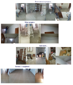 Hallway renovation at Our Lady of Armenia, Gyumri