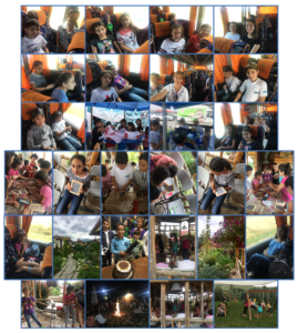 Day 1 Crafts, games, hiking, bonfire, dancing, and a birthday celebration