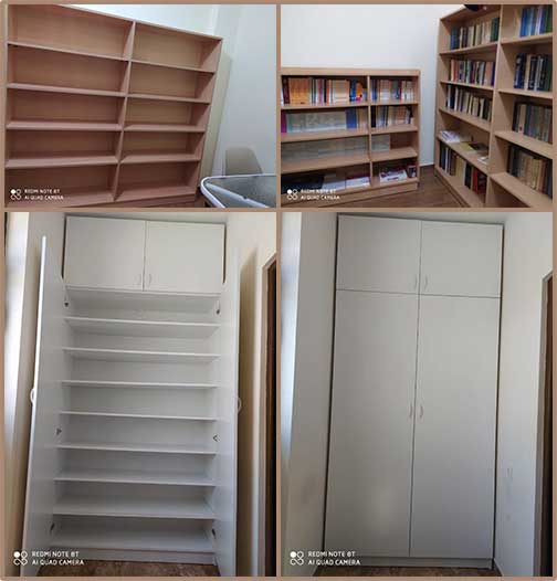 Bookshelves and show closets for OLA Kanaker