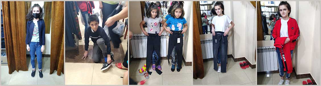 Displaced children from Artsakh still living at a boarding school in Gyumri received new clothing and shoes