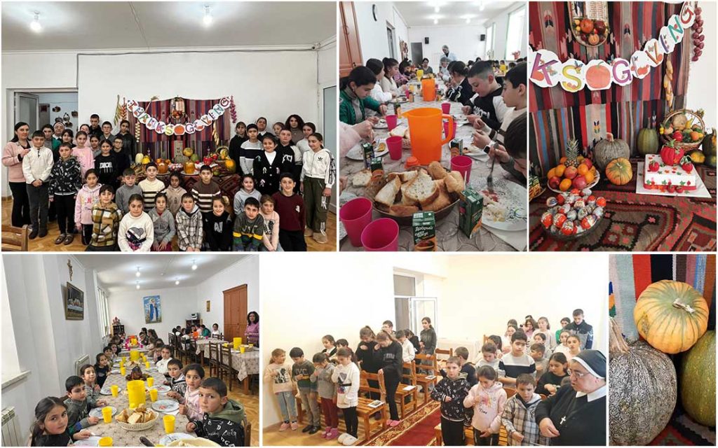 Thanksgiving celebration for the children at Our Lady of Armenia Educational Center, Tashir