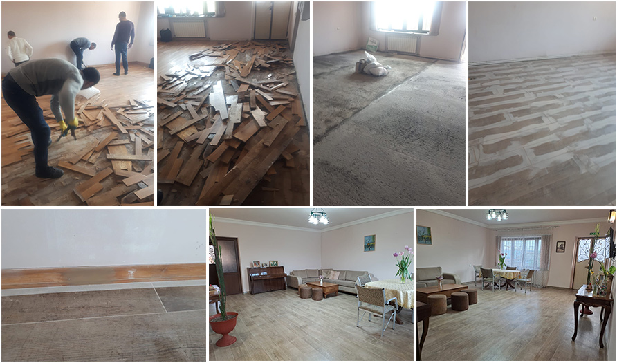 New flooring for the SOAR Transitional Center, Gyumri